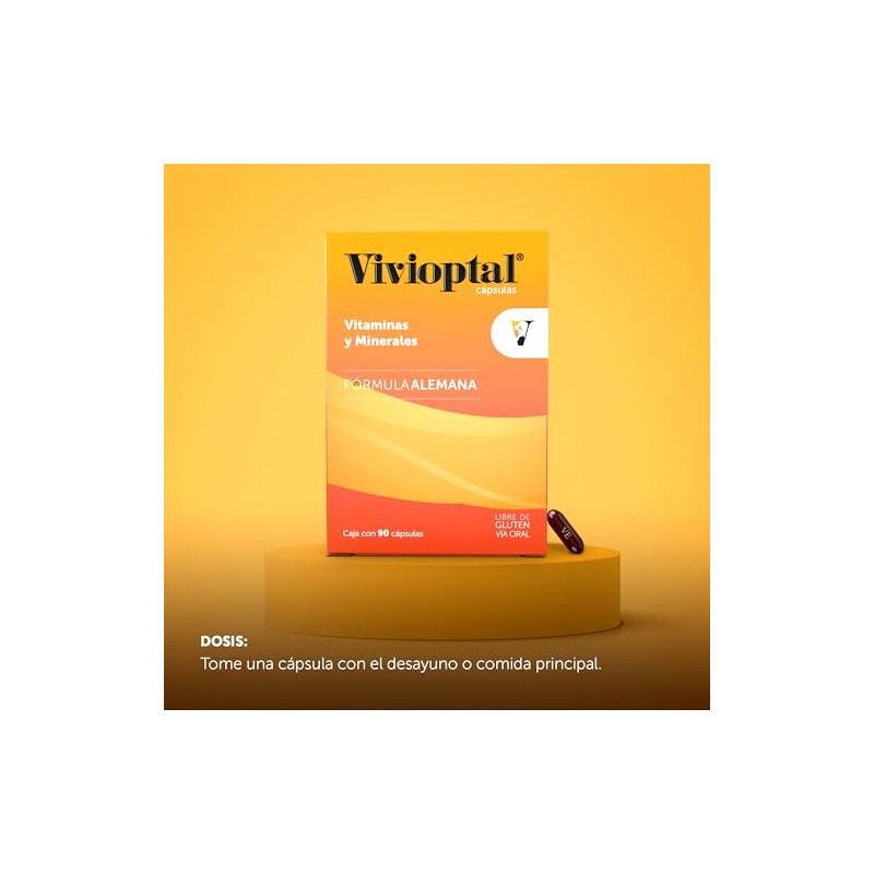 Bomuca - Vivioptal 90 Cápsulas, Vitaminas y Minerales, Libre de