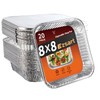Ezsart 8x8 Aluminum Pans with Lids - 20 Pack Disposable