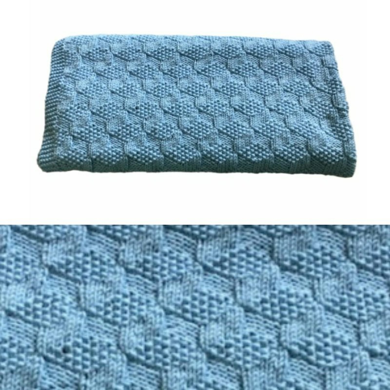 Knitting Patterns for Baby Blankets x 2, Building Blocks &