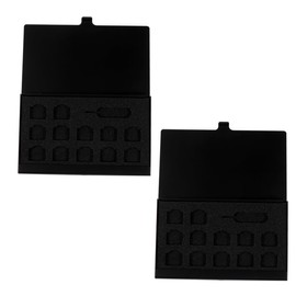 jojofuny 2pcs Alloy Nano Sim Card Holder Slots Memory Card Storage Case Eva Lined for Travel