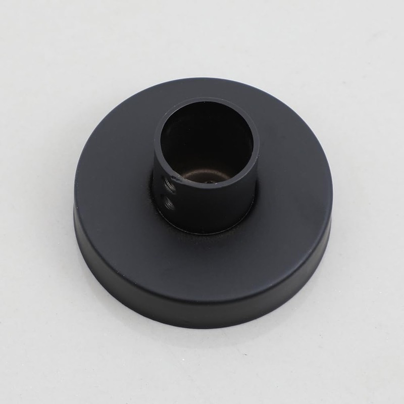 Washly 8" Black Rain Shower Faucet Set Round Jets Handheld