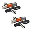 AWE X 2 Pairs Triple Contour V Brake Pads Grey/Orange/White