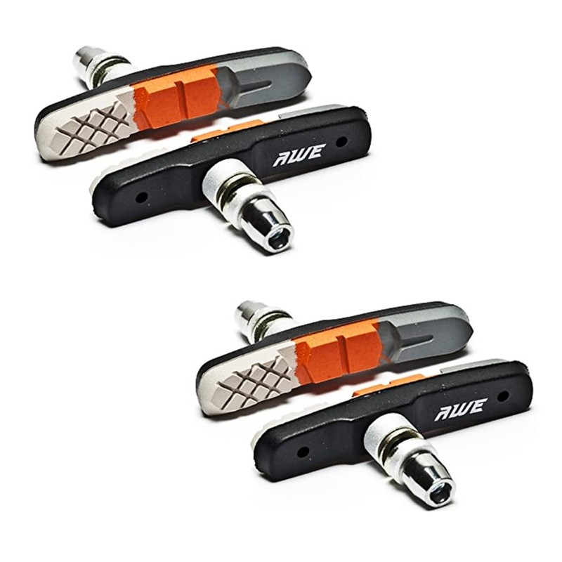 AWE X 2 Pairs Triple Contour V Brake Pads Grey/Orange/White
