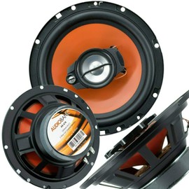 2X Audiobank AB674 6.5-Inch 600 Watts Peak Power Handling 3-Way Car Audio Stereo Coaxial Speakers + 2X Audiobank TW220 3.75-Inch Compression Unit Super Bullet Horn Tweeter