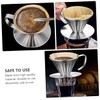 Mipcase Stainless Dripper Shaped Manual Brew Filter Cup for Tea