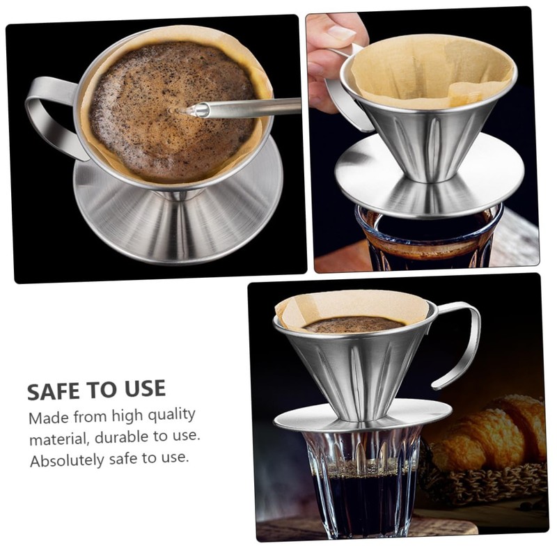 Mipcase Stainless Dripper Shaped Manual Brew Filter Cup for Tea