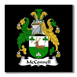 Carpe Diem Designs McConnell Family Crest/Coat of Arms Ceramic Tile for Coaster, Hot Plate, Trivet or Decorative Accent
