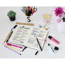 Graphite Pencil with Eraser - STABILO pencil 160 - My STABILO Journal - Pack of 3 - petrol, orange, pink - HB