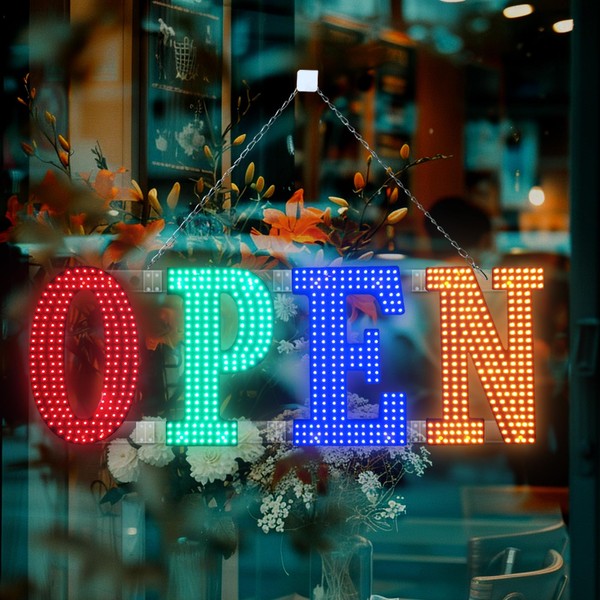 30'' x 10" Large Open Signs for Business, Super Bright