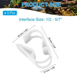 PATIKIL 5 Pack Plastic Tubing Clamps, 1/2"-5/7" Adjustable Tube Clamp Laboratory Pinch Valve Flow Control Hose Clamp for Hose Flow
