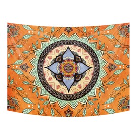 Hersillage Bohemian Tapestry Wall Hanging Mysterious Mandala Tapestry Aesthetic Tapestry Psychedelic Vintage Wall Hanging Decor Tapestry Bohemian Hippie Home Decor for Bedroom Living Room Dorm