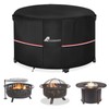 Alickwang 30-32 Inch Round Fire Pit Cover,Outdoor Waterproof 600D Heavy