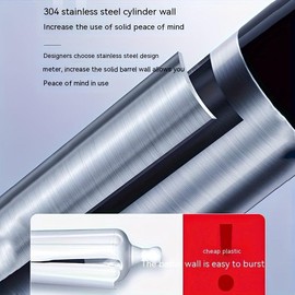 Highpressure Stainless Steel Plunger Set for Efficient Toilet Dredging - Color: White