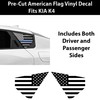 BOGAR TECH DESIGNS Precut Rear Quarter Windows American Flag Vinyl