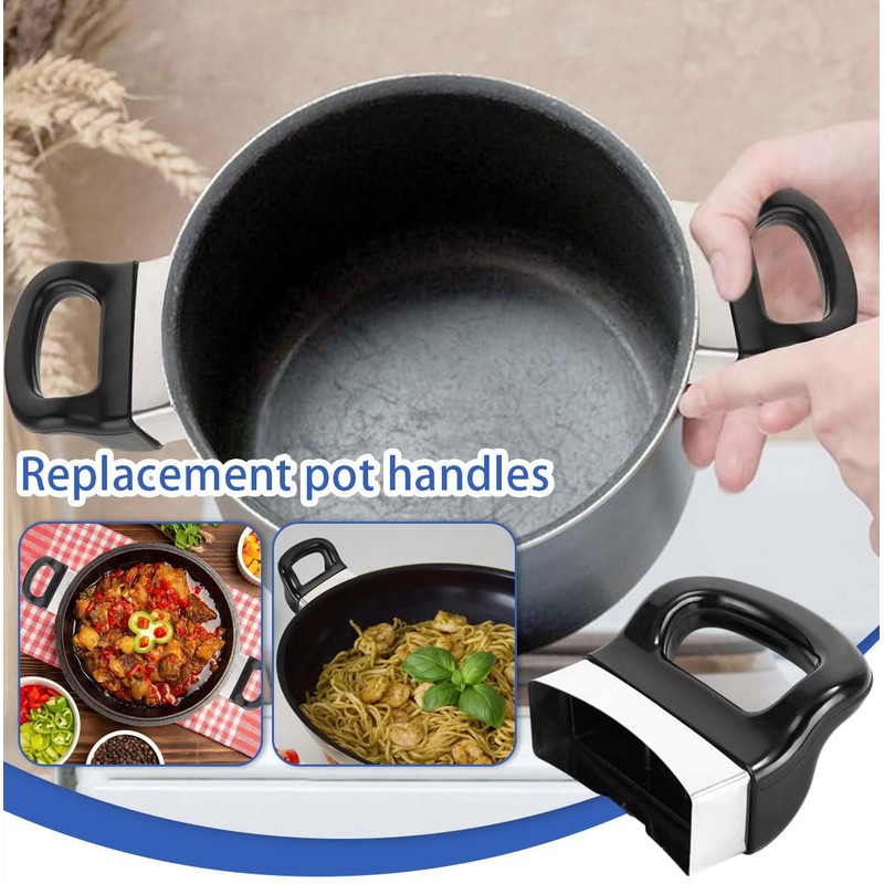 2pcs Replacement Pot Handles, Metal Short Side Handles for Pressure