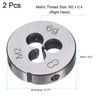 sourcing map 2pcs Round Threading Die M2 x 0.4 Metric