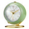 FLOITTUY Silent Table Analog Alarm Clock No Ticking, Lighted on