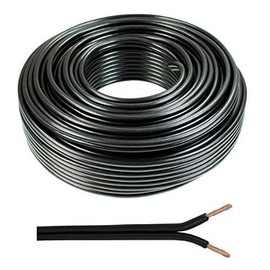 2 x 0.50mm Speaker Cable Wire4U® Figure 8, Quality, 50 Strands Wire In 10 20 50 100 Metres (50 metres, Black)