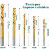 KEWAYO Set of 10 Screw Extractors and Left Hand Drill