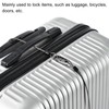 PATIKIL Security Steel Cable 2.5mm x 1m/3.28ft Coated Luggage Lock