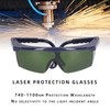 Laser Safe Glasses Optical Fiber Eye Protection Goggles Green Lens