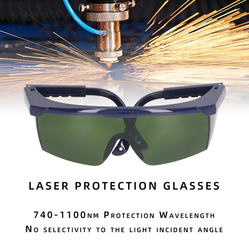 Laser Safe Glasses Optical Fiber Eye Protection Goggles Green Lens