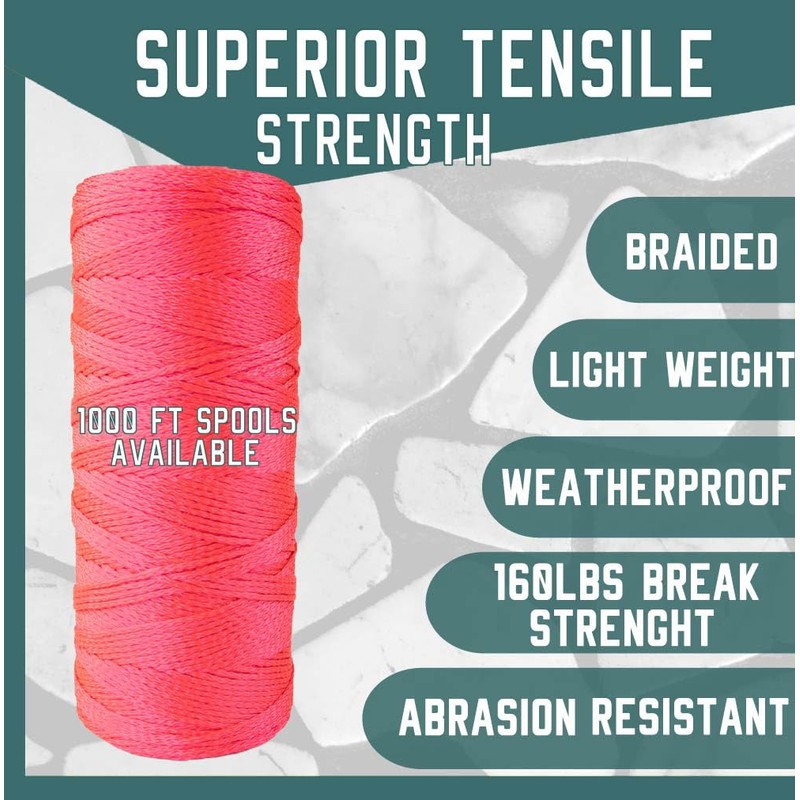 Rope & Cord Mason Line – High Visibility Nylon Twine