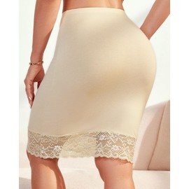 Banamic Women's Half Slip for Under Dresses Above Knee Underskirt with Lace Trim