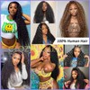 CLOZWIZME 30 Inch 13x6 Deep Wave Lace Front Wigs Human