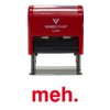 Meh Self Inking Rubber Stamp (Red Ink) - Medium