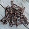 Gutapo 20 PCS Antique Copper Finish Skeleton Keys Rustic Steampunk