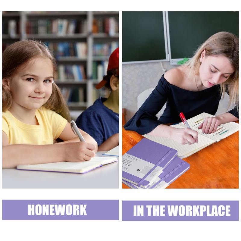 EMOMAS Lined Journal Notebook, (Mauve), 160 Pages, Medium 5.7 inches