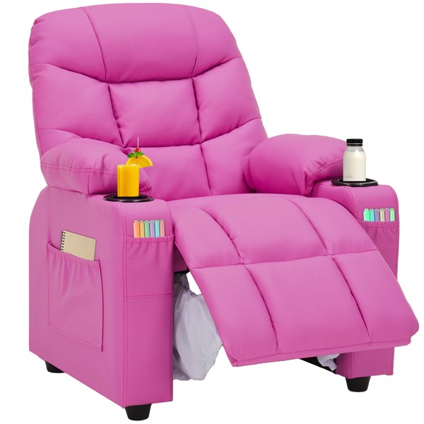 SNUGWAY Marshmallow Larger Kids Reclining Chair Leather Recliner Sofa Children
