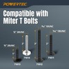 POWERTEC 48" Miter T Track for Router Table, Works With