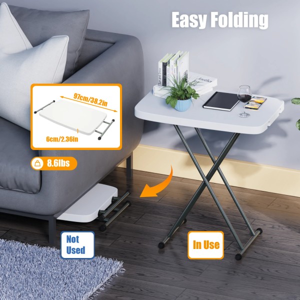 Unbranded Adjustable Height Table 30x20 Top Laptop Writing Art Crafts