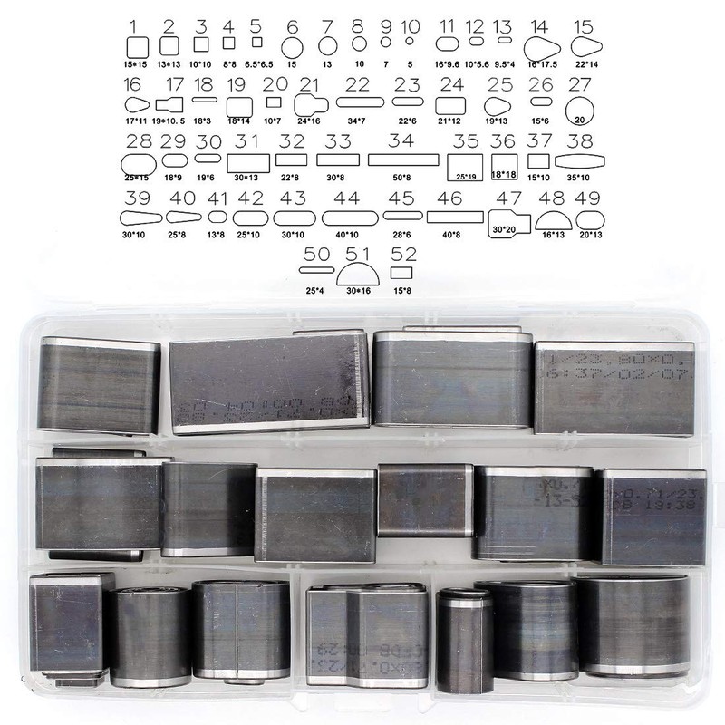 Yuhtech 52pcs Leather Craft Set Punch Tool for DIY Leather