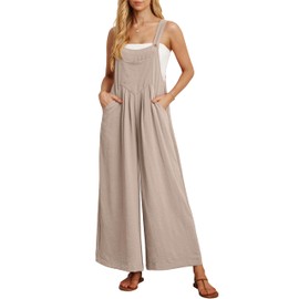 IWOLLENCE Jumpsuit for Women Wide Leg Overalls Women Dungarees with Adjustable Straps and Pockets Maternity Clothes