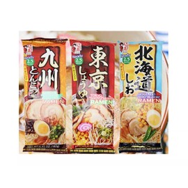 Itsuki Ramen Variety 3 Pack - Salt, Soy Sauce, Pork Bone - 3 Flavors 6 Servings