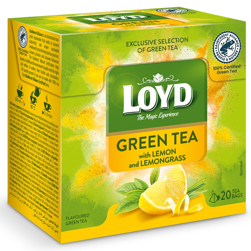 LOYD Tea - Green Tea with Lemon & Lemongrass​​ (6