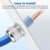 4 Pcs 1/4" NPT Nickel-Plated Copper Waterproof Cable Gland, IP68