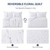BOV Floral Quilt Set Queen Size 92x96, 100% Cotton Lightweight
