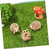 BESPORTBLE 3sets Dwarf Garden Statue Resin Hedgehog Figurine Garden Ornament