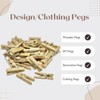 Surco Wooden Clothes Pegs with Metal Coil Spring for Firm