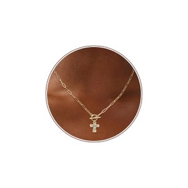 Cross Necklace for Women, Stainless Steel Necklace 14k Gold Necklaces for Women Christian Easter Gifts for Friends Graduation Accessories Faith Jewelry