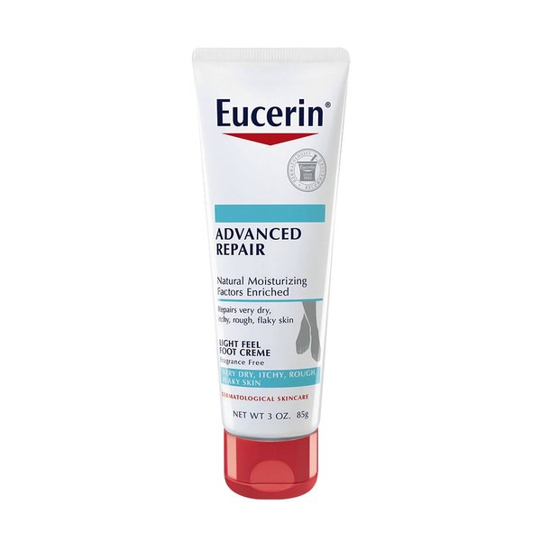 Eucerin Advanced Repair Light Feel Foot Creme, 3 oz ( Pack of 4)