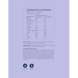 nutriADN – SLEEP SUPPORT – GABA, 5-HTP | Glicinato de Magnesio, Teanina 50 mg– Suplemento para el sueño