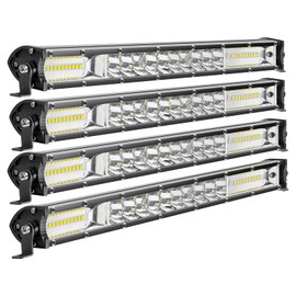 LED Light Bar kit for Truck - 12 inch 120W Slim LED Lights Bar, 12V 24V Tractor Led Work Lights,Waterproof Off-Road Driving Lights for Pickup Golf Cart Snowblower UTV Bumper,4Pcs