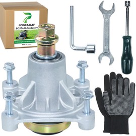 POSEAGLE 604214 Spindle Assembly with 604123 Pulley Spacer and Assembly Tool Kit for Hustler Raptor 34", 36", 42", 52" Lawn Tractors