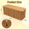 MIUUIPI Handmade Cable Box, Rattan Cable Management Box, Under Desk