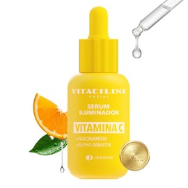 Vitacilina Serum Iluminador  Vit. C  Niacinamida  Alpha Arbutin  30 ml  Ilumina y unifica el tono, ayuda a reducir manchas, fórmula Día y Noche       